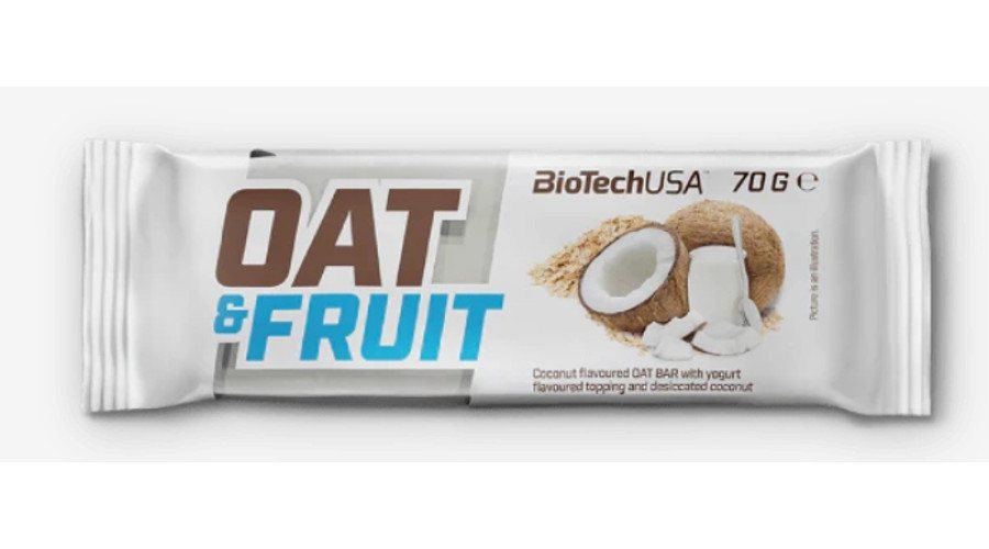 Oat & Fruits 20x70g kókusz-joghurt BioTechUSA Oat & Fruits 20x70g kókusz-joghurt BioTechUSA