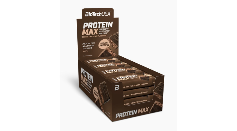 Protein Max fehérjeszelet 16x45g dupla csokoládé BioTechUSA Protein Max fehérjeszelet 16x45g dupla csokoládé BioTechUSA