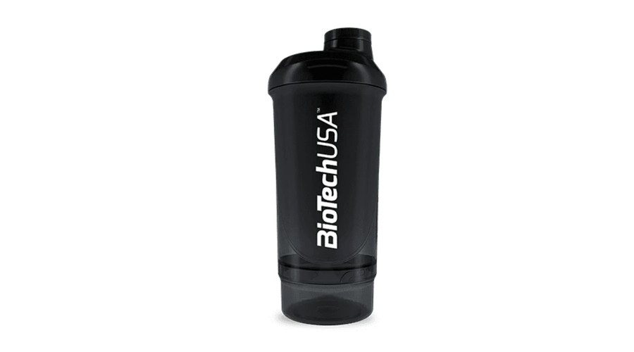 Wave+ Compact Shaker 500 ml (+150 ml) fekete-füst BioTechUSA