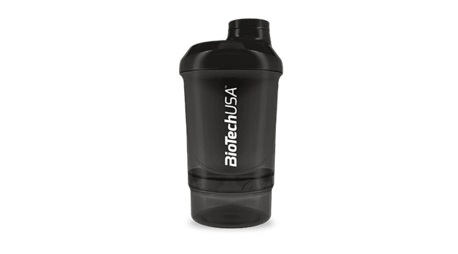 Wave+ Nano Shaker 300 ml (+150 ml) fekete-füst BioTechUSA