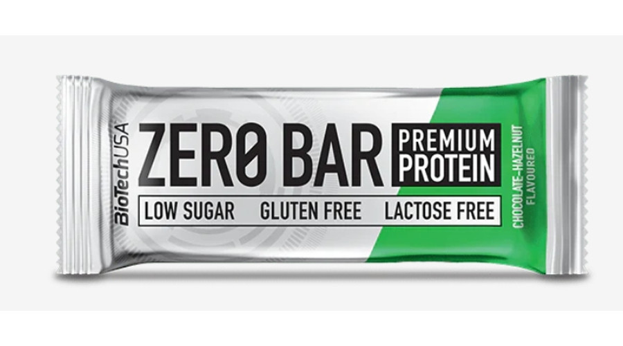 Zero Bar fehérjeszelet 20x50g csokoládé-mogyoró BioTechUSA