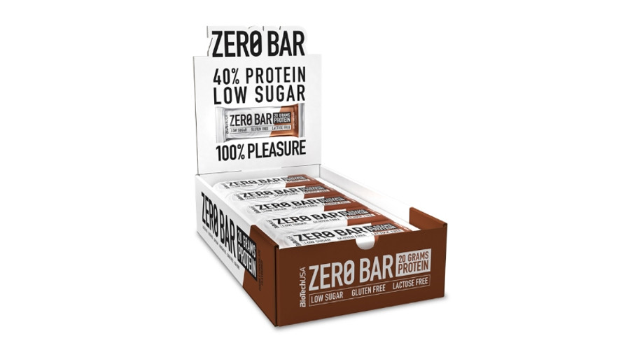 Zero Bar fehérjeszelet 20x50g dupla csokoládé BioTechUSA Zero Bar fehérjeszelet 20x50g dupla csokoládé BioTechUSA