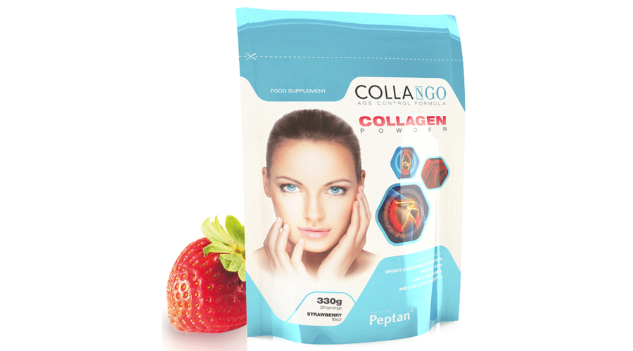 COLLANGO Peptan kollagén por 330 ml eper COLLANGO Peptan kollagén por 330 ml eper